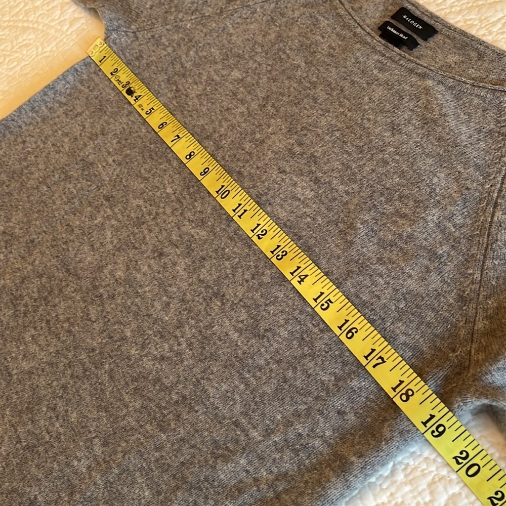 Halogen Cashmere Wool Blend Long Tunic Sweater Women’s Small Soft Gray Relaxed - Picture 8 of 17